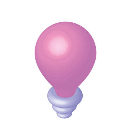 isometric light bulb iconのイラスト素材