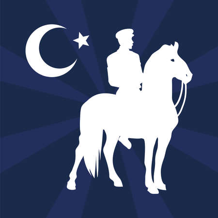 Ekim Cumhuriyet Bayrami, soldierのイラスト素材