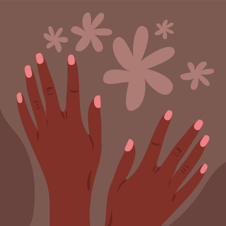 female afro handsのイラスト素材