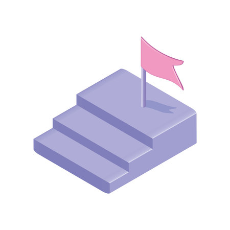 isometric start up successのイラスト素材