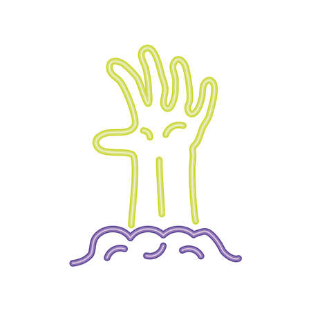 halloween monster handのイラスト素材