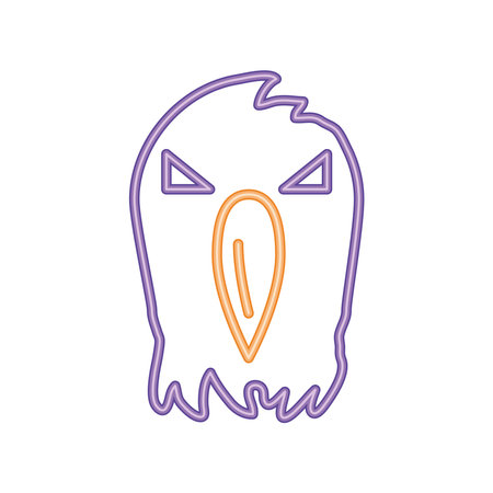 halloween bird neonのイラスト素材