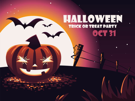 halloween trick or treat partyのイラスト素材