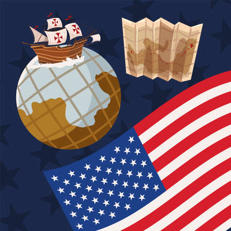 columbus day, exploration travelのイラスト素材