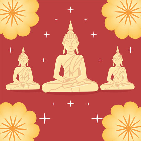 icons Loy krathong festivalのイラスト素材