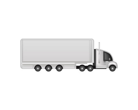 cargo truck mockupのイラスト素材