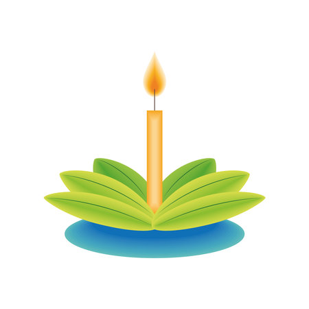 flower light candleのイラスト素材
