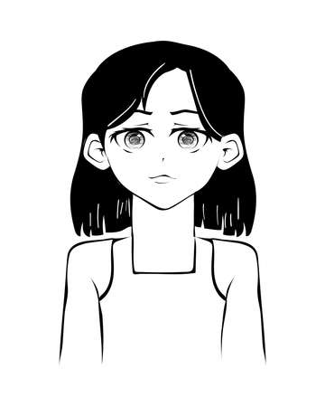 anime cute girlのイラスト素材