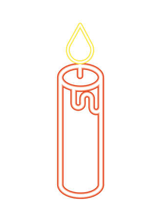 light candle neonのイラスト素材
