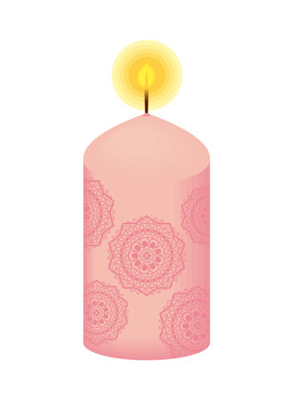 diwali candle lightのイラスト素材