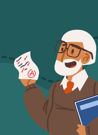 teacher old manのイラスト素材