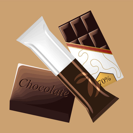 delicious chocolate productsのイラスト素材