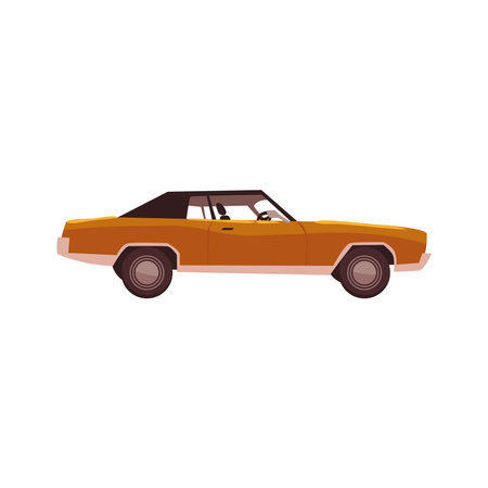 retro convertible carのイラスト素材