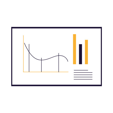 business chart reportのイラスト素材