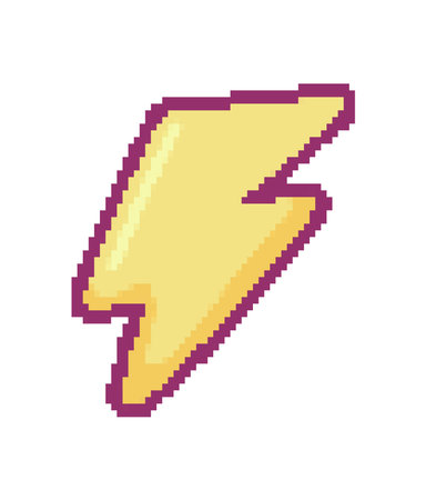 thunderbolt pixel art