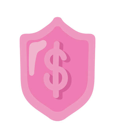 saving and investing money shieldのイラスト素材