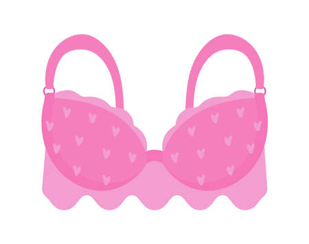 breast cancer, pink bra lingerieのイラスト素材