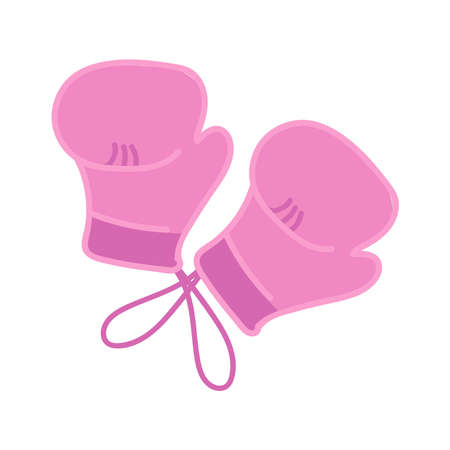 breast cancer fight glovesのイラスト素材