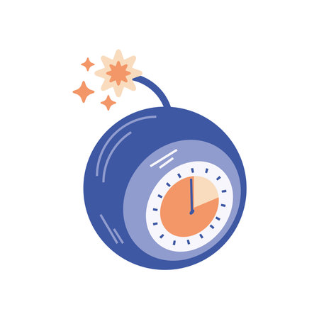 bomb and clockのイラスト素材