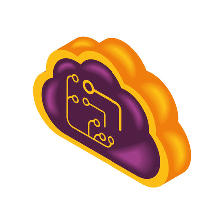 cryptocurrency cloud storageのイラスト素材