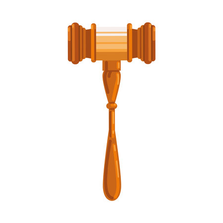 wooden hammer for justiceのイラスト素材