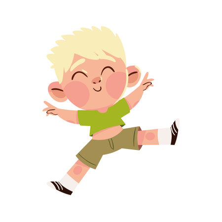 cartoon little boyのイラスト素材