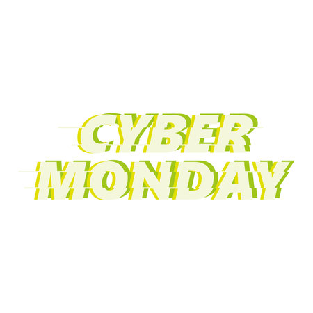 cyber monday letteringのイラスト素材