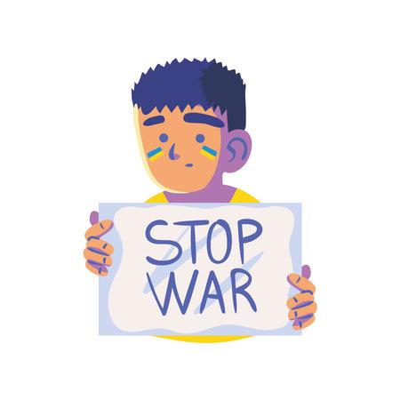 stop war, Ukraine no warのイラスト素材