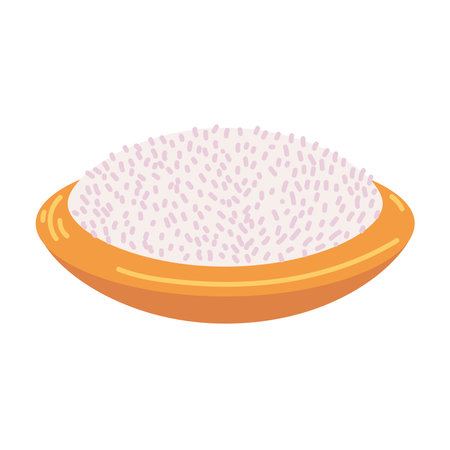 rice in the bowlのイラスト素材