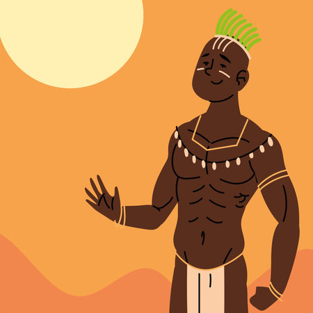 african man ethnic communityのイラスト素材