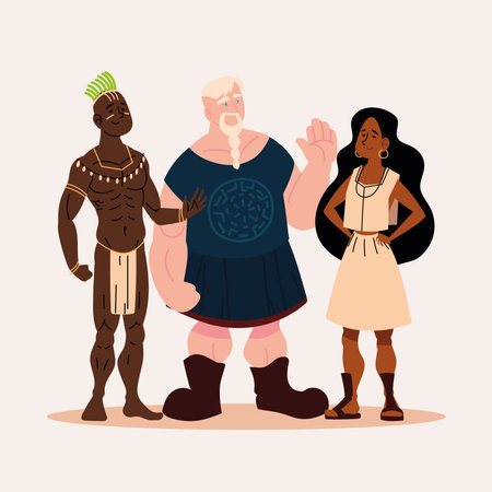 characters ethnic communitiesのイラスト素材