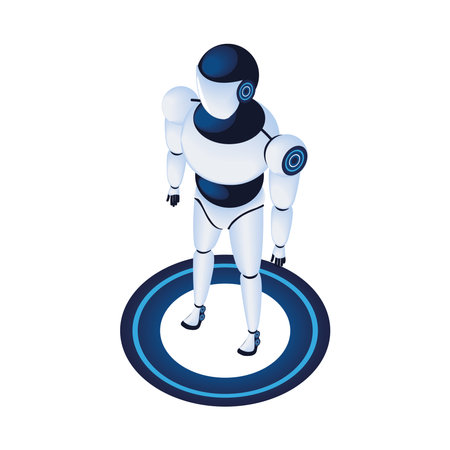 artificial intelligence robot technologyのイラスト素材