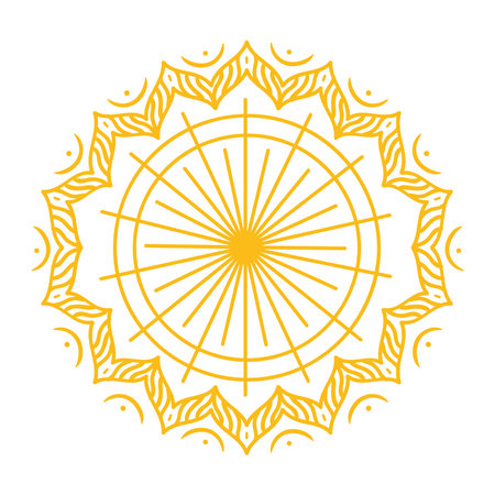gold mandala ornamentのイラスト素材