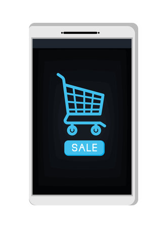 cyber monday, smartphoneのイラスト素材