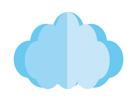 cloud paper artのイラスト素材