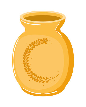 clay vase decorationのイラスト素材