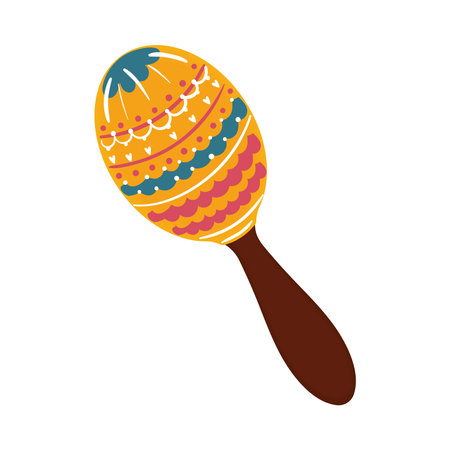 mexican maraca iconのイラスト素材