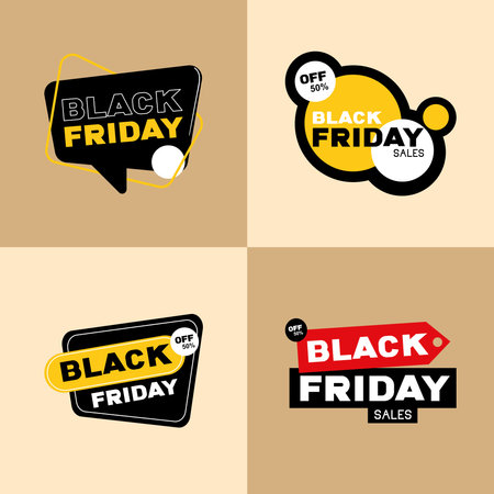 icon set, black fridayのイラスト素材
