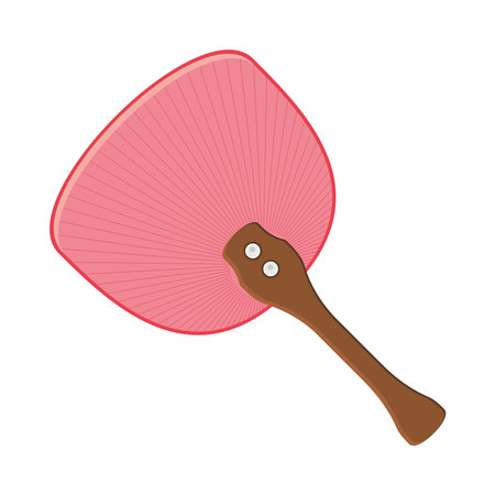korean hand fanのイラスト素材