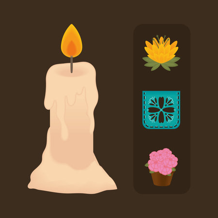 day of the dead, icon collectionのイラスト素材