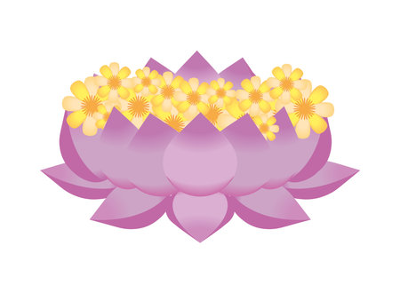 lotus flowers iconのイラスト素材