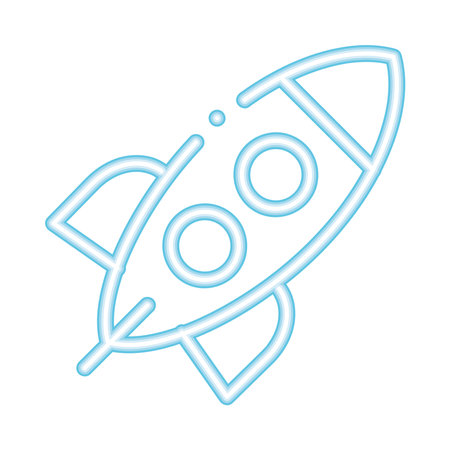 spaceship neon transportのイラスト素材