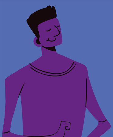 man smile faceのイラスト素材