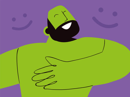 cheerful young manのイラスト素材