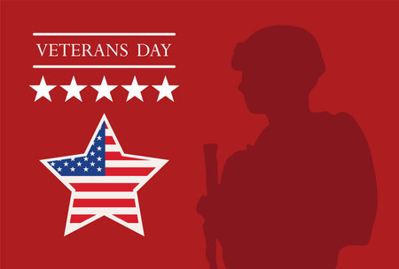 veterans day, banner styleのイラスト素材