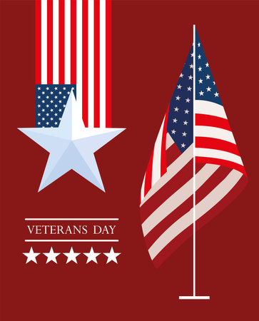 greeting card of veterans dayのイラスト素材