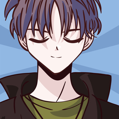 anime young manのイラスト素材