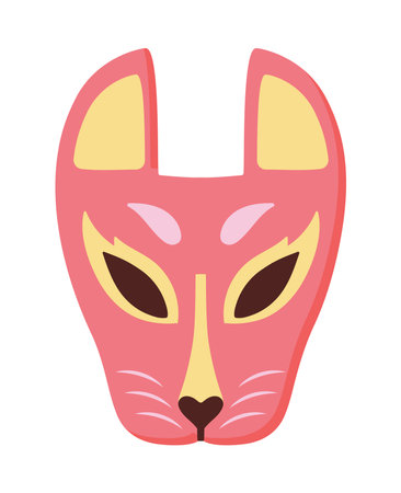 japanese theater mask cultureのイラスト素材