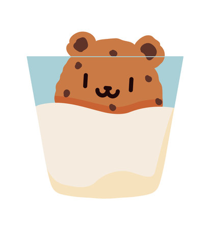 milk and bear cookieのイラスト素材