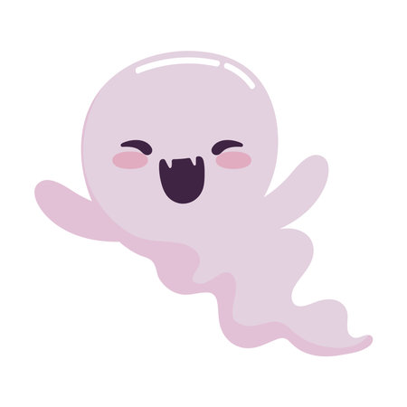 funny cute ghostのイラスト素材